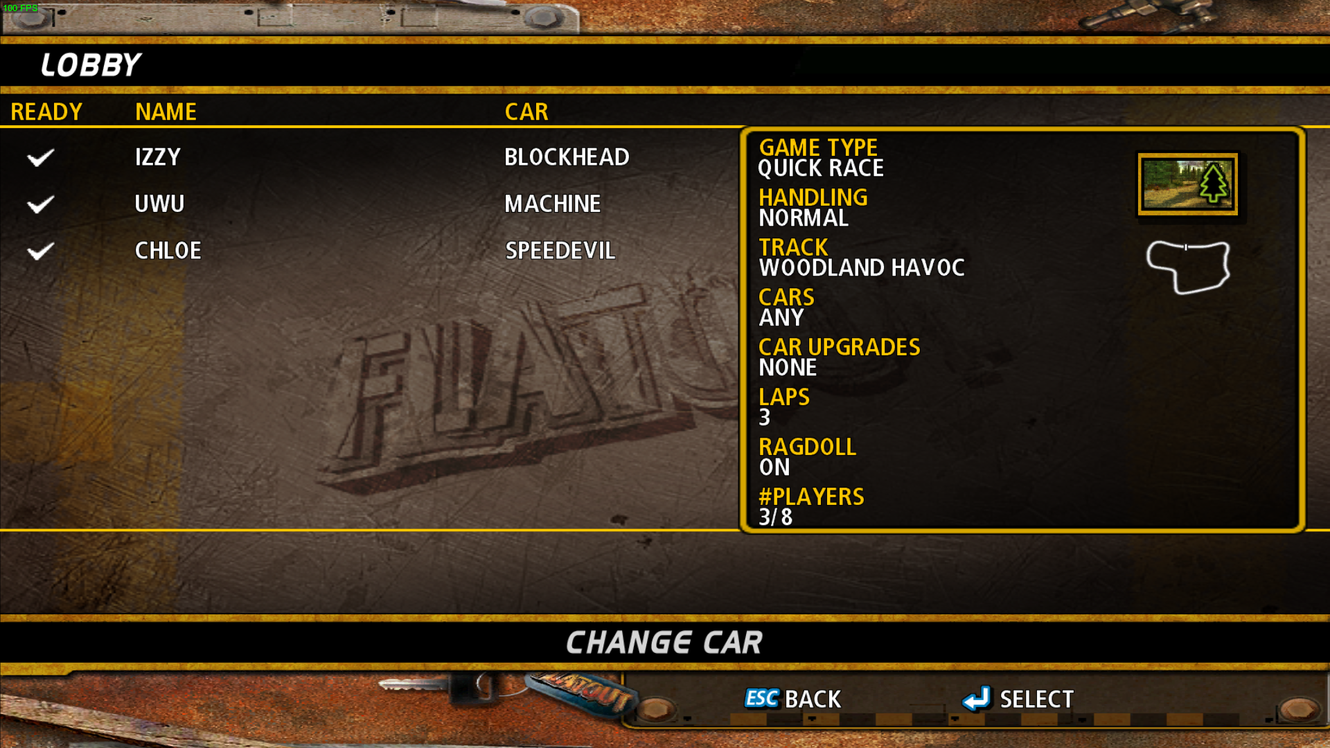 FlatOut Online Play Support