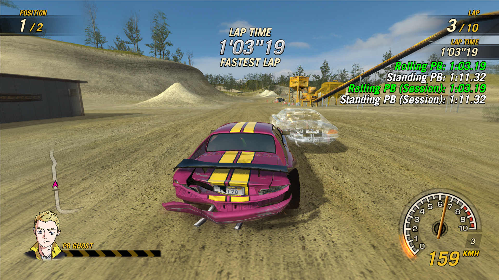 FlatOut UC Time Trial Ghosts